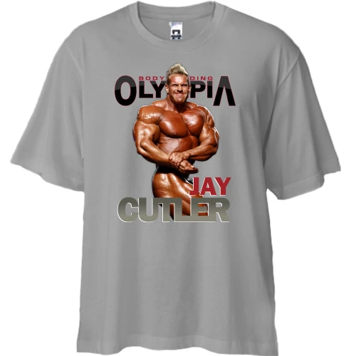 Футболка двунитка Oversize, Серый, Bodybuilding Olympia - Jay Cutler