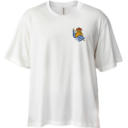 Футболка двонитка Oversize, Білий, ФК Реал Сосьєдад