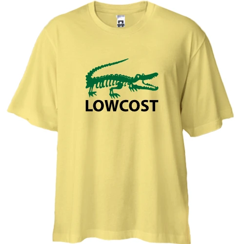 Футболка двунитка Oversize, Желтый, Lowcost