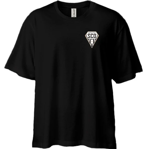 Футболка двонитка Oversize, Чорний, ФК Анже