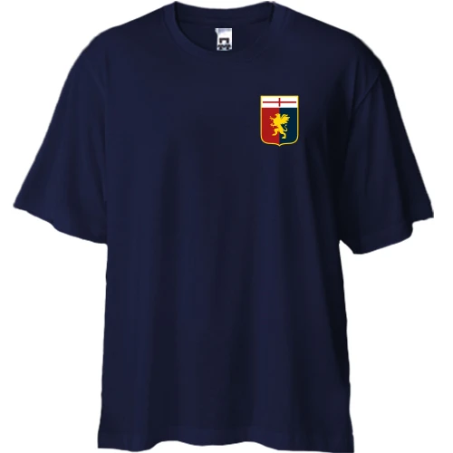 Футболка двонитка Oversize, Синій, ФК Дженоа
