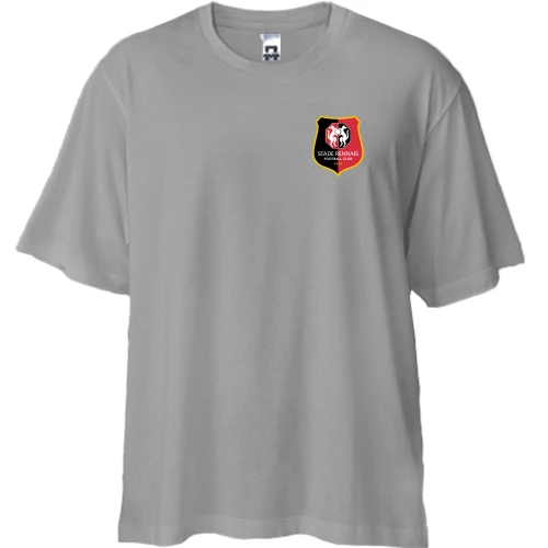 Футболка двунитка Oversize, Серый, ФК Ренн