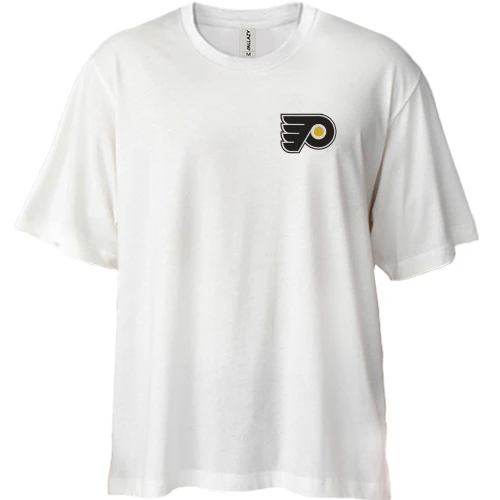 Футболка двунитка Oversize, Белый, Philadelphia Flyers