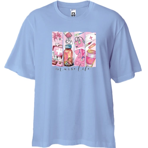 Футболка двонитка Oversize для медсестри #nurselife