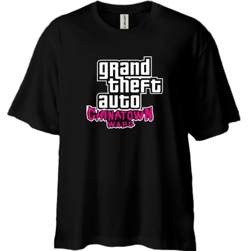 Футболка двунитка Oversize, Черный, Grand Theft Auto Chinatown Wars