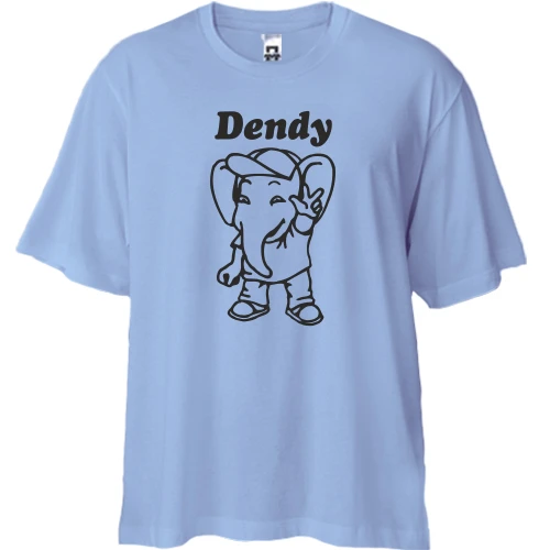 Футболка двунитка Oversize, Синий, Dendy