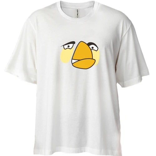 Футболка двонитка Oversize, Білий, White bird 2