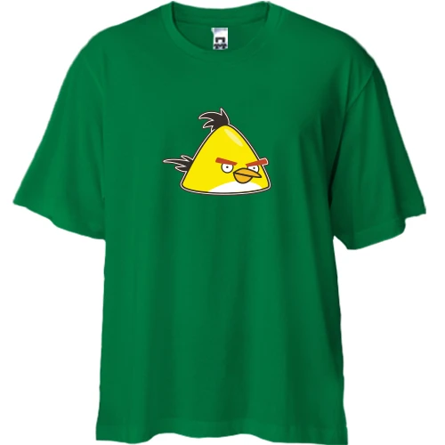 Футболка двонитка Oversize, Зелений, Yellow bird