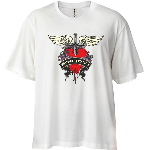 Футболка двунитка Oversize Bon Jovi
