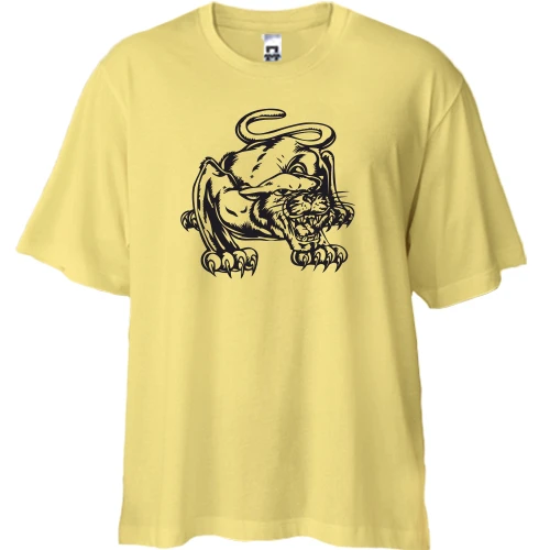 Футболка двонитка Oversize, Жовтий, Couger