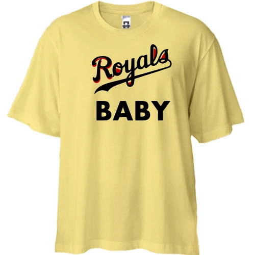 Футболка двунитка Oversize, Желтый, ROYALS BABY