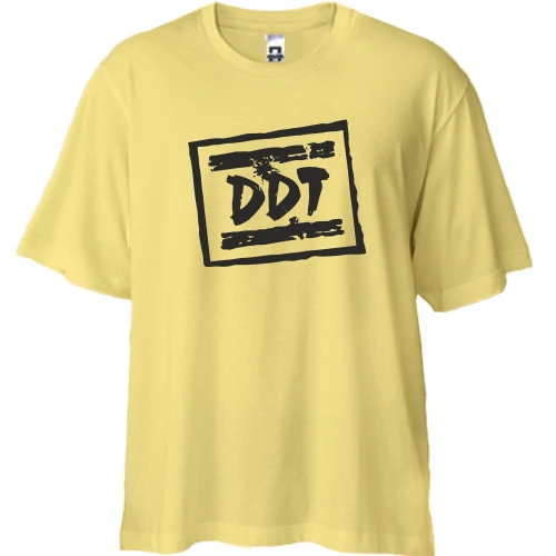 Футболка двунитка Oversize, Желтый, DDT