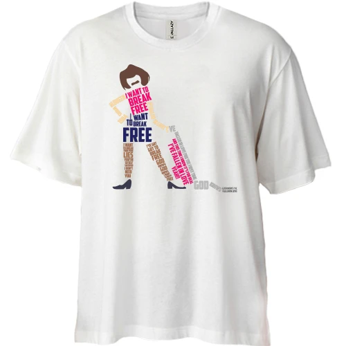 Футболка двунитка Oversize I want to break free
