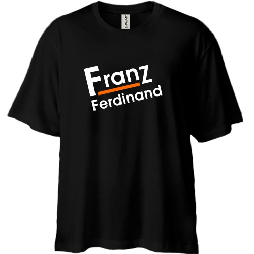 Футболка двунитка Oversize, Черный, Franz Ferdinand