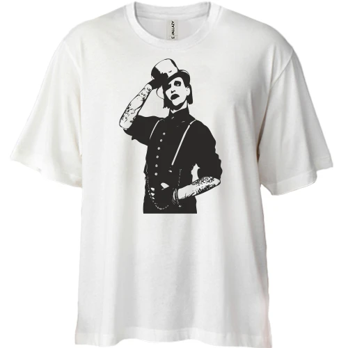 Футболка двунитка Oversize Marilyn Manson