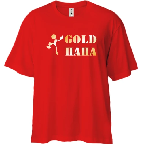 Футболка двонитка Oversize Gold тато