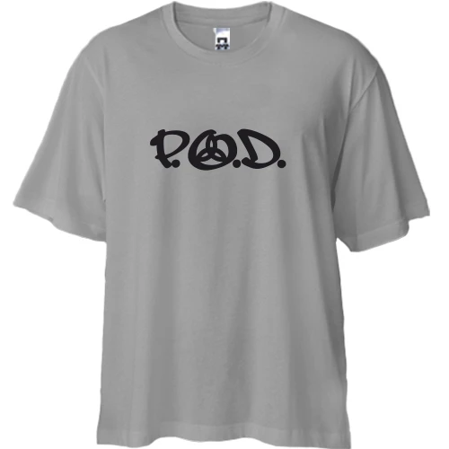 Футболка двунитка Oversize, Белый, P. O. D.