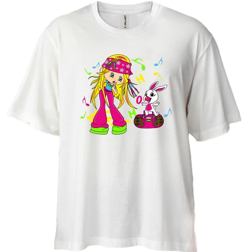 Футболка двунитка Oversize Dance Girl