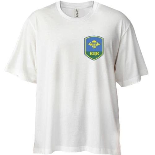 Футболка двонитка Oversize, Білий, Є десантні війська