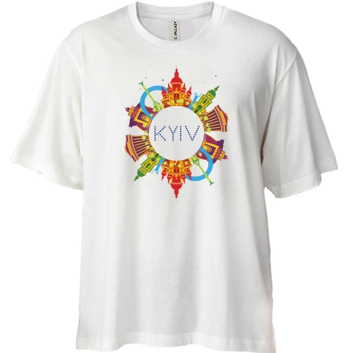 Футболка двонитка Oversize Kyiv Color Art