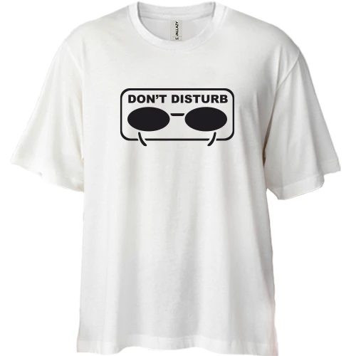 Футболка двунитка Oversize, Белый, Dont disturb