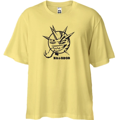 Футболка двунитка Oversize, Желтый, Killobok