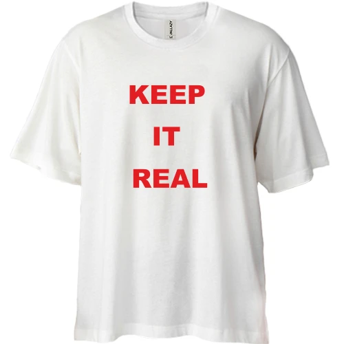 Футболка двунитка Oversize, Синий, Keep It Real