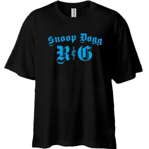 Футболка двунитка Oversize, Черный, Snoop Dog R&G