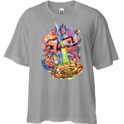 Футболка двунитка Oversize Rick and Morty Арт
