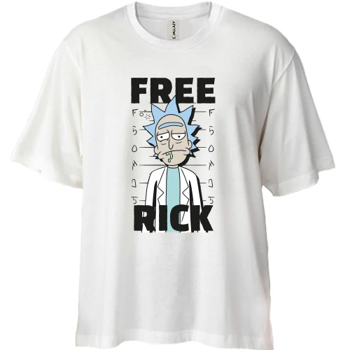 Футболка двунитка Oversize Free Rick