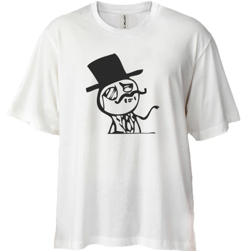 Футболка двунитка Oversize, Белый, Feel Like a Sir