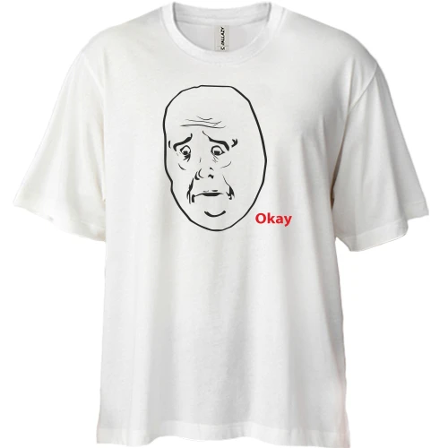 Футболка двунитка Oversize, Белый, Okay Guy 2
