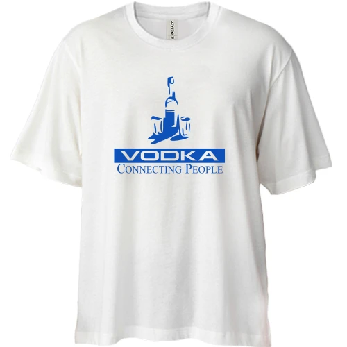 Футболка двунитка Oversize Vodka connecting people
