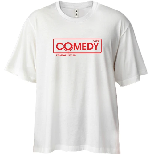 Футболка двунитка Oversize, Синий, Comedy Club