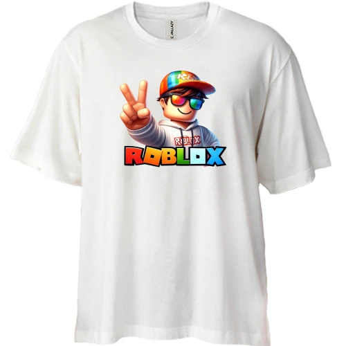 Футболка двунитка Oversize, Белый, RobloxMan