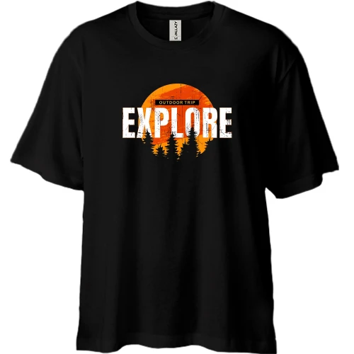 Футболка двунитка Oversize Explore - The Great Outdoor (2)