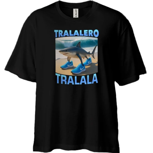 Футболка двунитка Oversize, Черный, Tralaleo Tralala