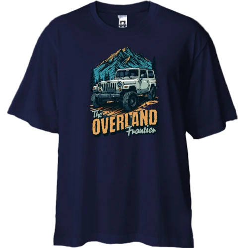 Футболка двунитка Oversize, Синий, The Overland frontier