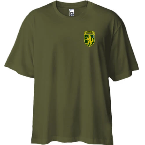 Футболка двунитка Oversize, Хаки, 68 ОЕБр имени Олексы Довбуш