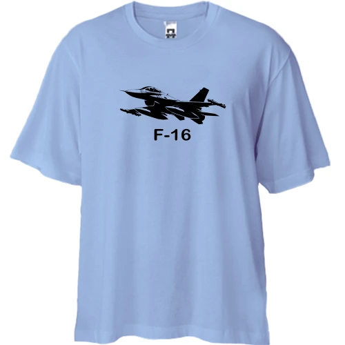 Футболка двунитка Oversize, Синий, F-16