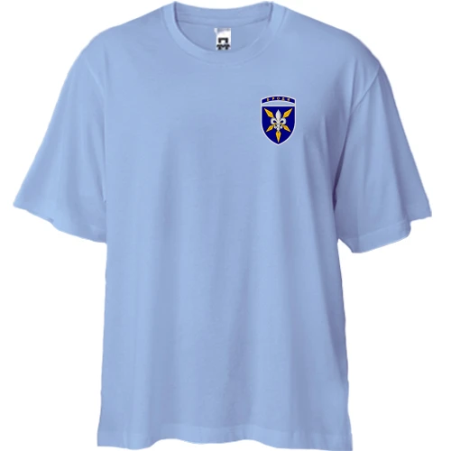 Футболка двунитка Oversize, Синий, 16-я бригада армейской авиации