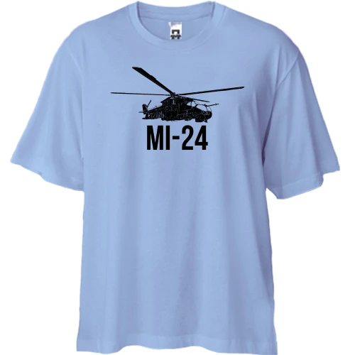 Футболка двонитка Oversize, Синій, MI-24