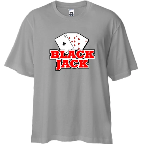 Футболка двунитка Oversize, Синий, Black Jack