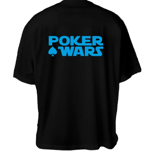 Футболка двунитка Oversize, Черный, Poker WARS 2