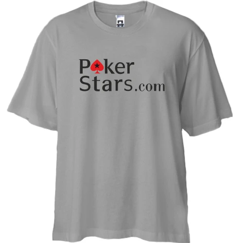 Футболка двунитка Oversize Poker Stars.com