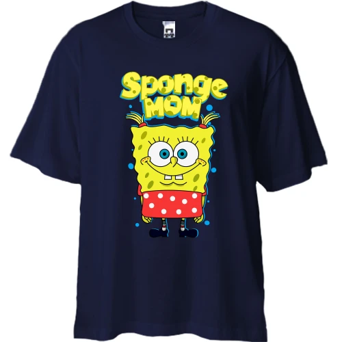 Футболка двонитка Oversize, Синій, Sponge mam