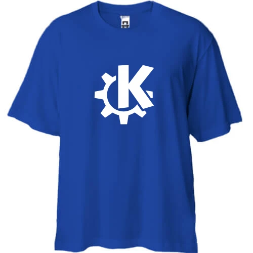 Футболка двунитка Oversize, Синий, KDE