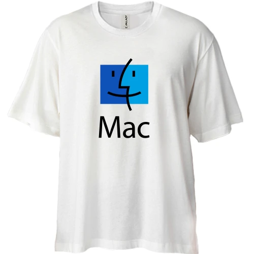 Футболка двунитка Oversize, Белый, mac finder