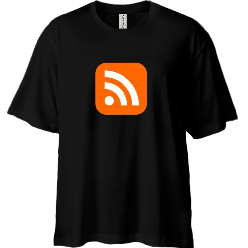 Футболка двунитка Oversize, Черный, RSS