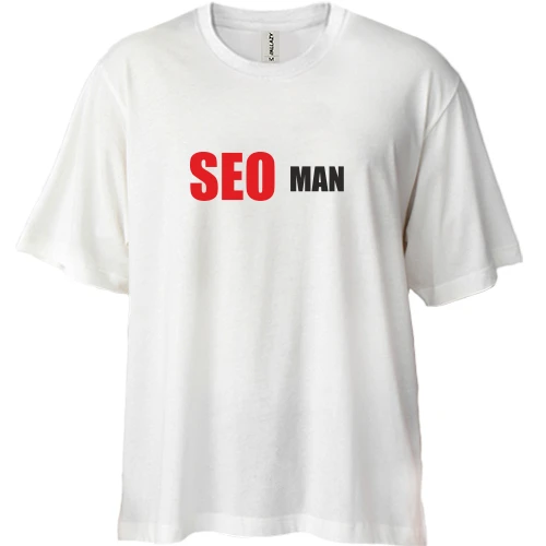 Футболка двонитка Oversize, Білий, seo man